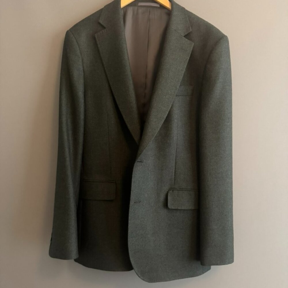 Wool Texture Jacket – Forest Green - image 1